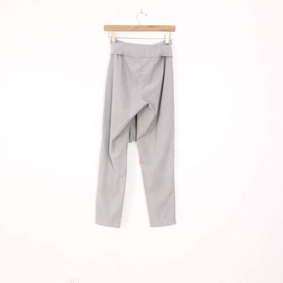 *Dynamite Grey Belted Pin Stripe Paper Bag Pant - Picture 8 of 8